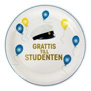 Papperstallrikar Grattis till Studenten