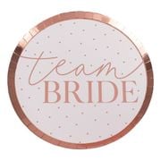Pahvilautaset Team Bride Roosa/Ruusukulta