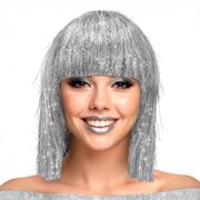 Peruk Silver Glittrig