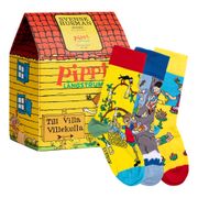 Pippi Langstrømpe™ Villa Villekulla Strømper til Børn Gaveæske