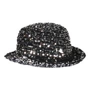 Plommonstop Paljetthatt Svart/Silver Deluxe