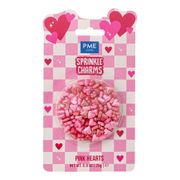 PME Rosa Hjärtan Sprinkle Charms