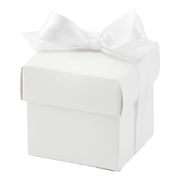 Presentaskar med Sidenband Vit