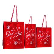 Lahjapussi Punainen/Kimalle God Jul