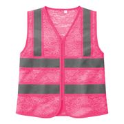 Refleksvest i blonde neonrosa