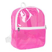 Ryggsäck Transparent Neonrosa