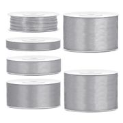 Satinbånd Sølv
