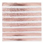 Servietter Stripete Roséull Metallic