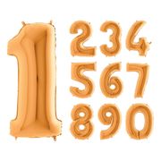 Sifferballong Guld Metallic
