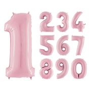Sifferballong Ljusrosa Satin