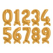 Sifferballong med Ställning Guld