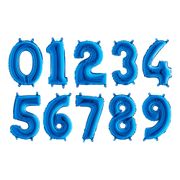 Sifferballong Mini Blå Metallic