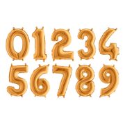 Sifferballong Mini Guld Metallic