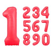 Sifferballong Neonröd