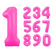 Sifferballong Neonrosa