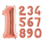 Sifferballong Roséguld Metallic