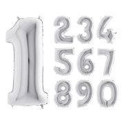 Sifferballong Silver Metallic