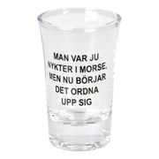 Snapsglas Nykter i Morse