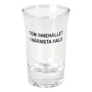 Snapsglas Töm Innehållet i Närmsta Halls
