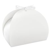 Kageæske med bånd Hvid