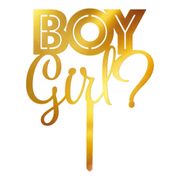 Tårtdekoration Gender Reveal i Akryl