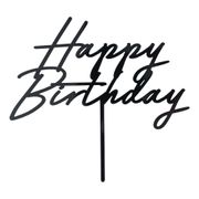 Happy Birthday -kakkukoriste akryylistä