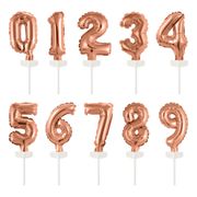 Kagedekoration Talballon Mini Roséguld