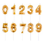 Kakkukynttilä Numero Timantti Kulta