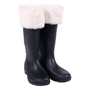Julemandsstøvler Sorte med Pels