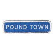 Stofmærke Pound Town Vejskilt