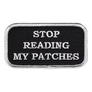 Kangasmerkki Stop Reading My Patches