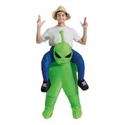 Oppusteligt Ridende Alien Kostume