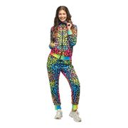 UV Leopard Träningsoverall Dam Maskeraddräkt