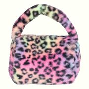 Veske i fuskepels Leopard Flerfarget