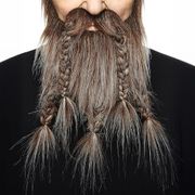 Viking Bart med Skjegg Brun/Grå