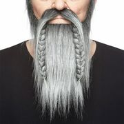 Viking Bart med Skjegg Svart/Hvit