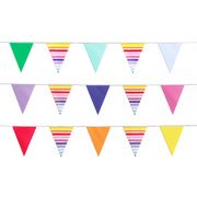 Vimpelgirlang Flerfärgad Randig Lång