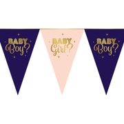 Vimpelgirlang i Papp Gender Reveal