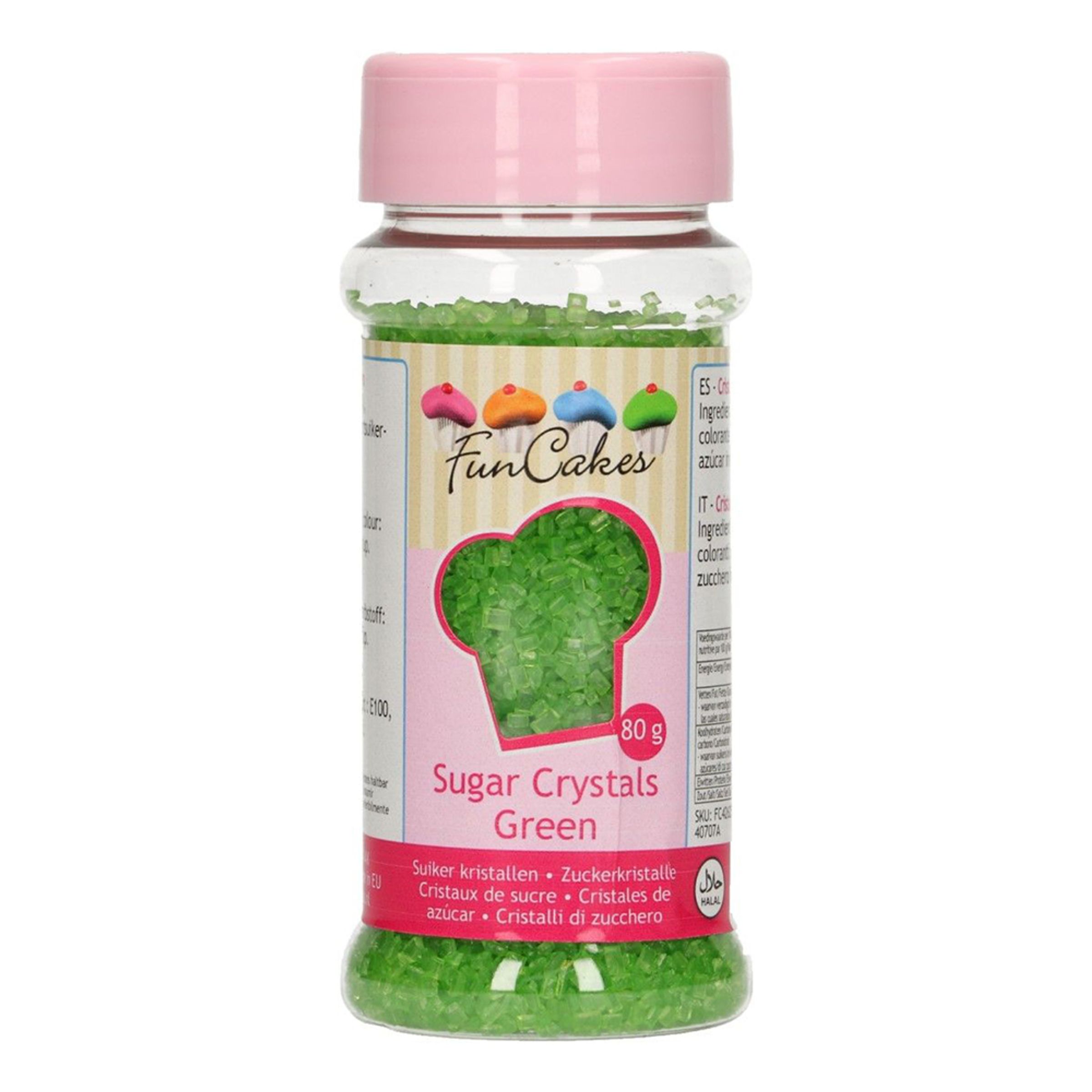 FunCakes Strössel Green/Grön - 80 g