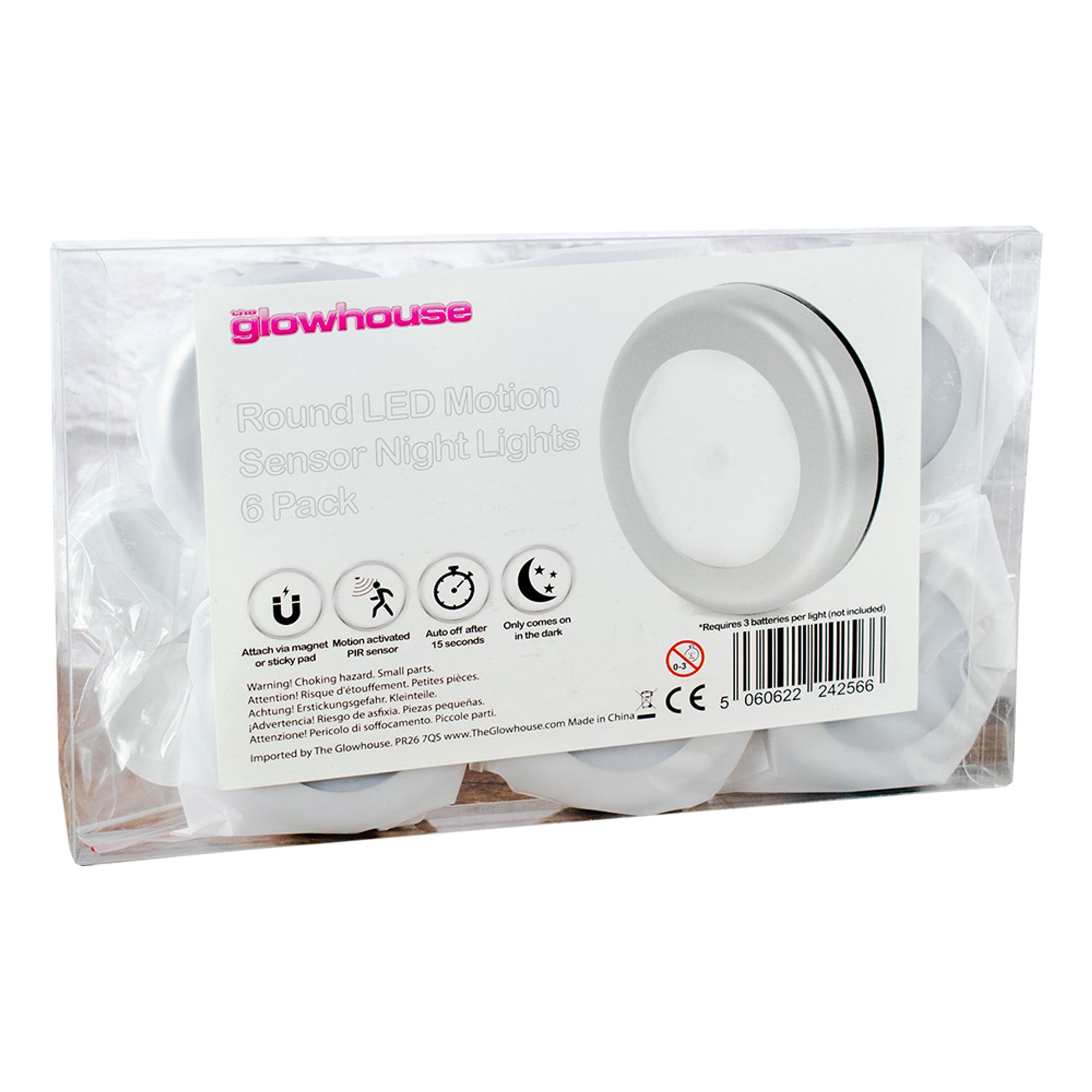 Rörelseaktiverad LED-Belysning - 6-pack