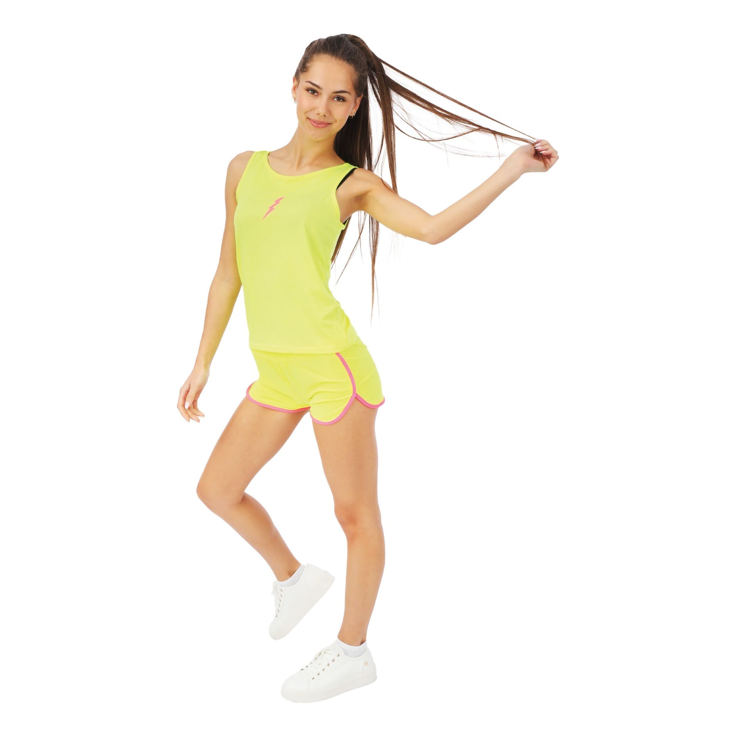 80-tals Aerobics Gul Maskeraddräkt - Small/Medium | Hem - Maskerad - Maskeraddräkter - Damdräkter | Pryloteket