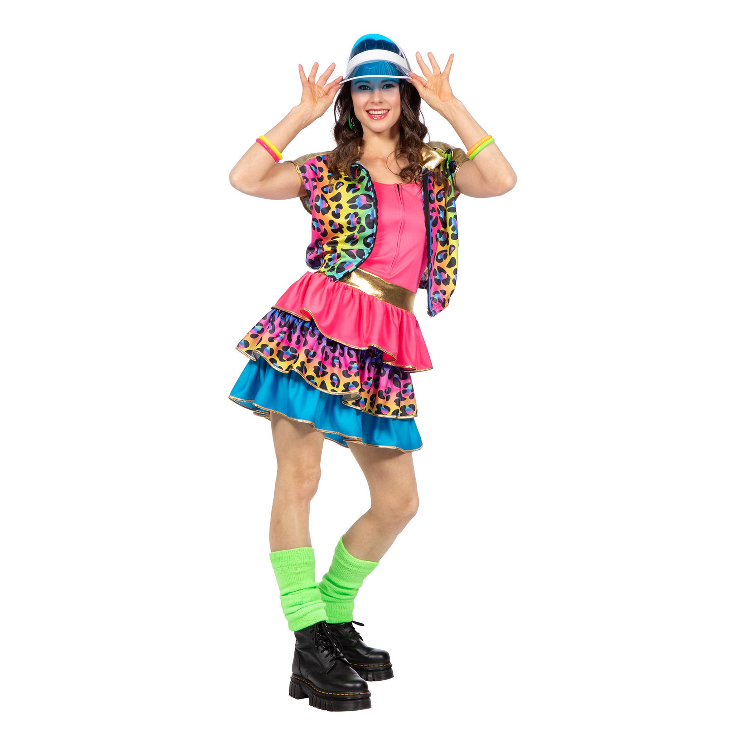80’er Neon Leopard Damekostume