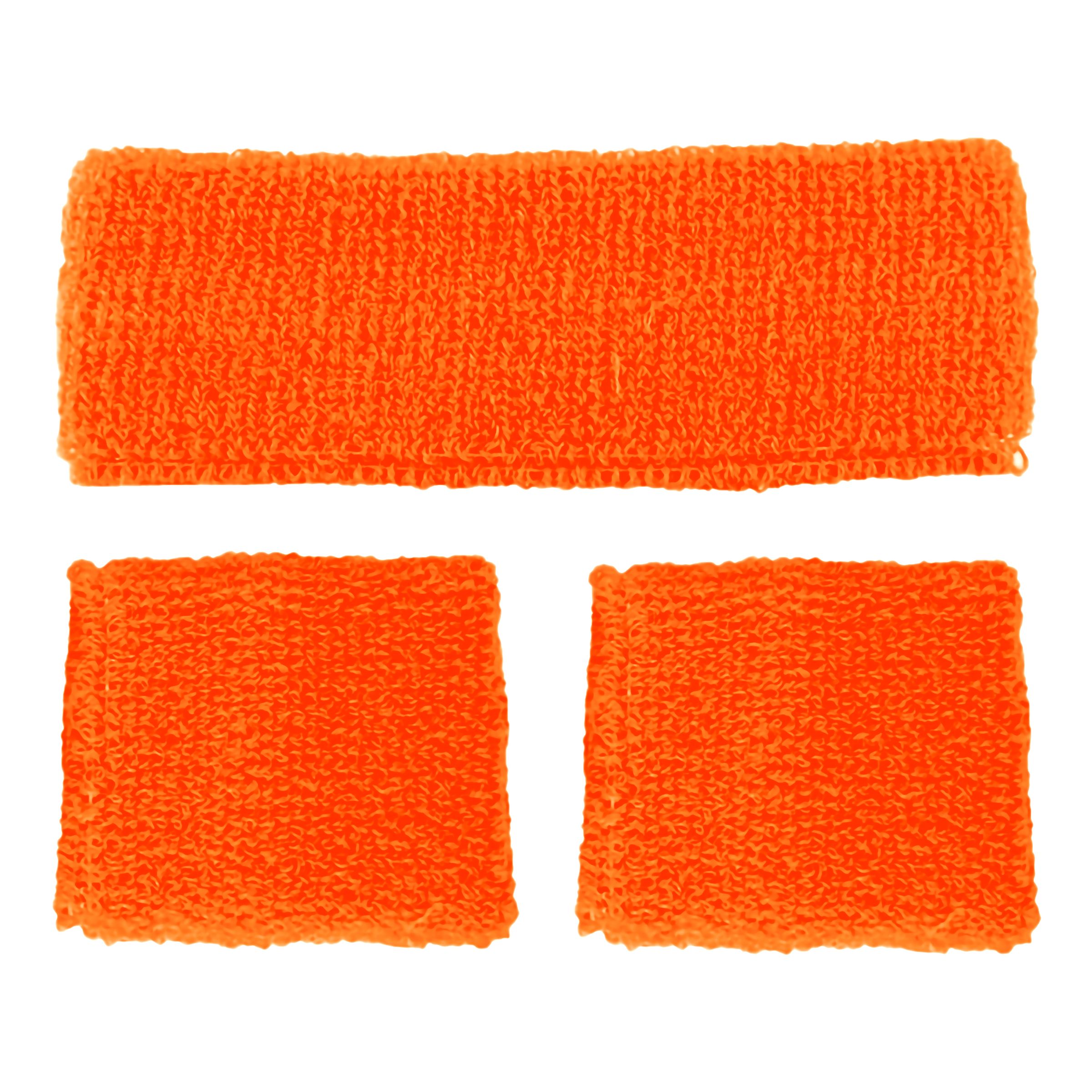 80-tals Svettband Kit Neonorange - One size