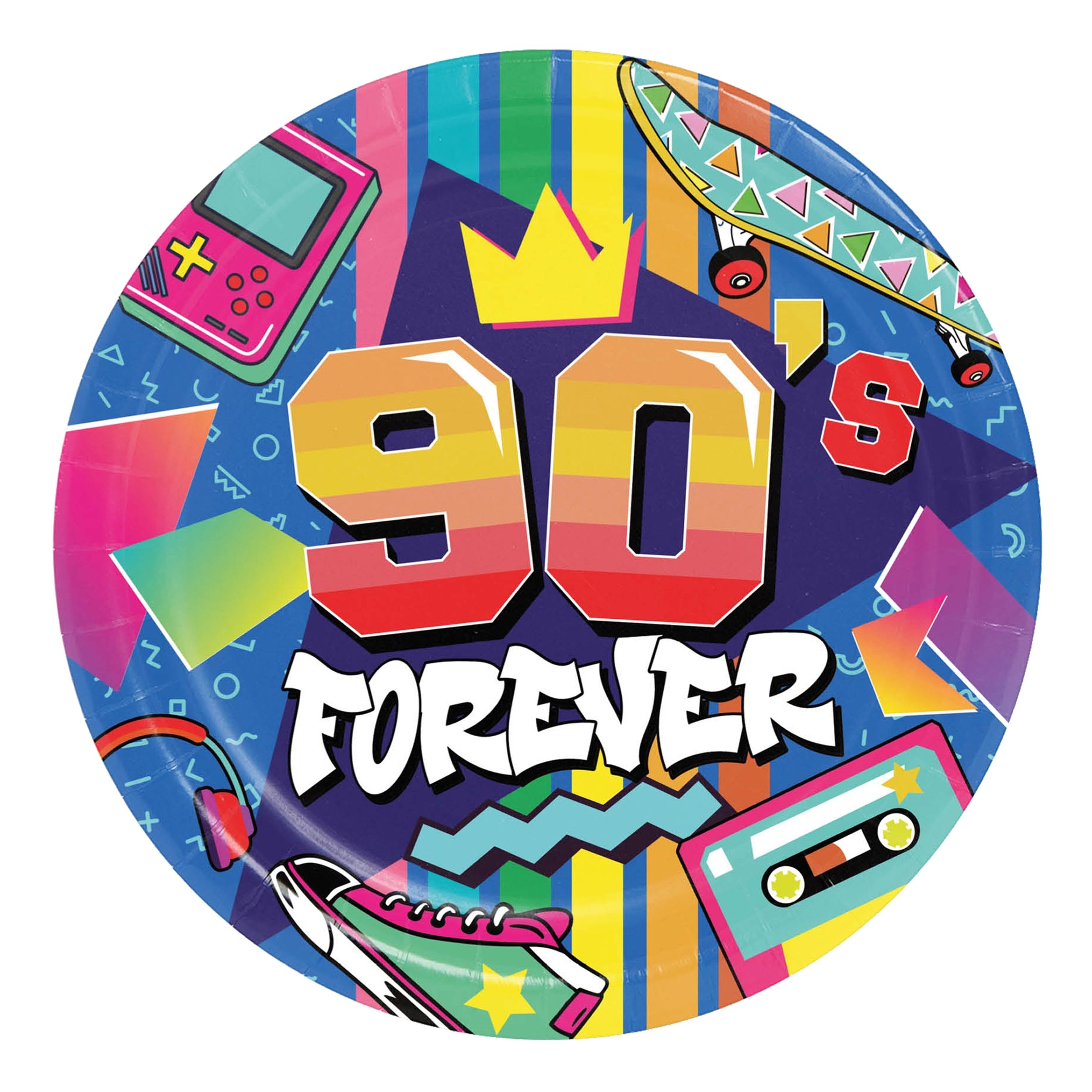 90s Forever Papperstallrikar - 6-pack