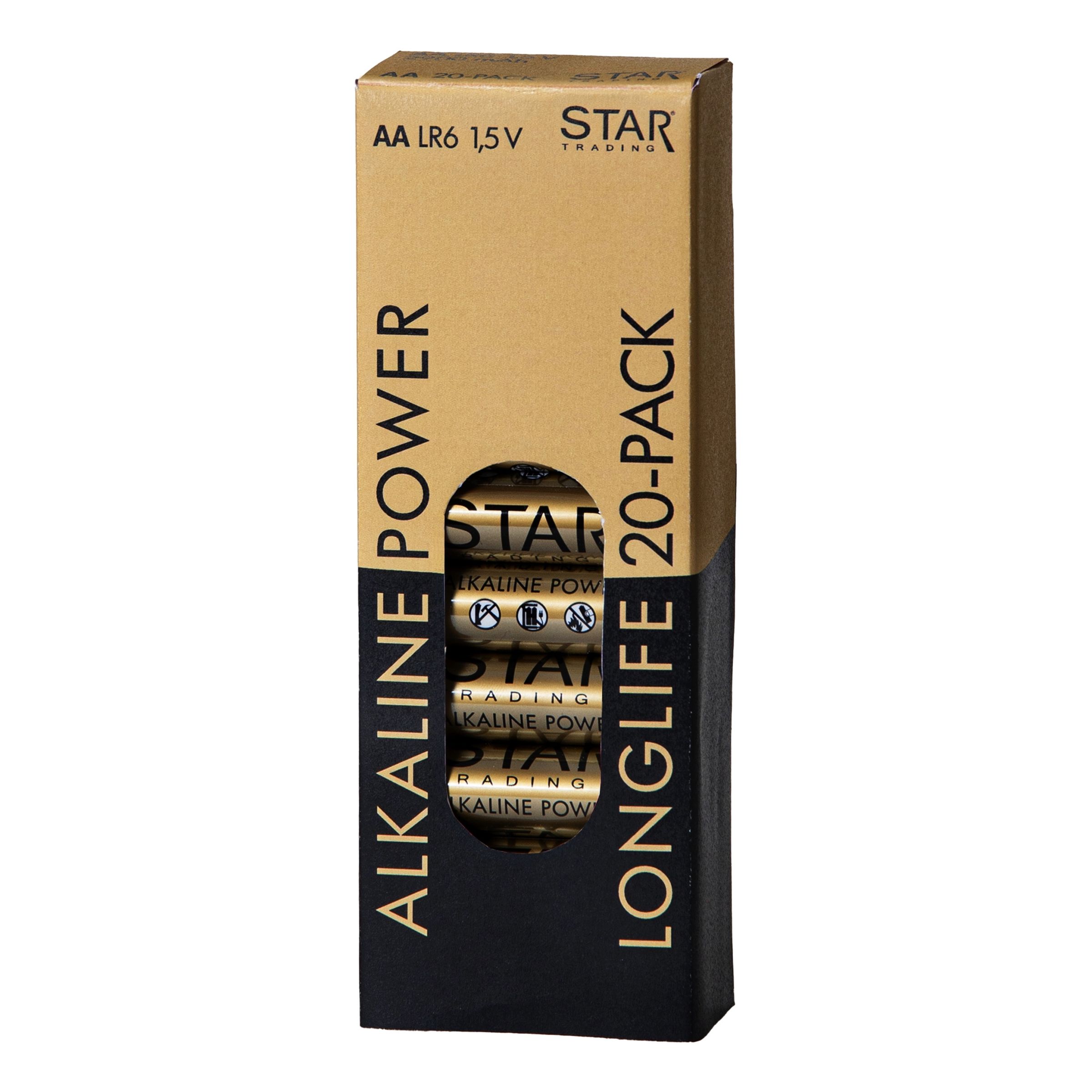 ST Power Alkaline AA-Batterier - 20-pack