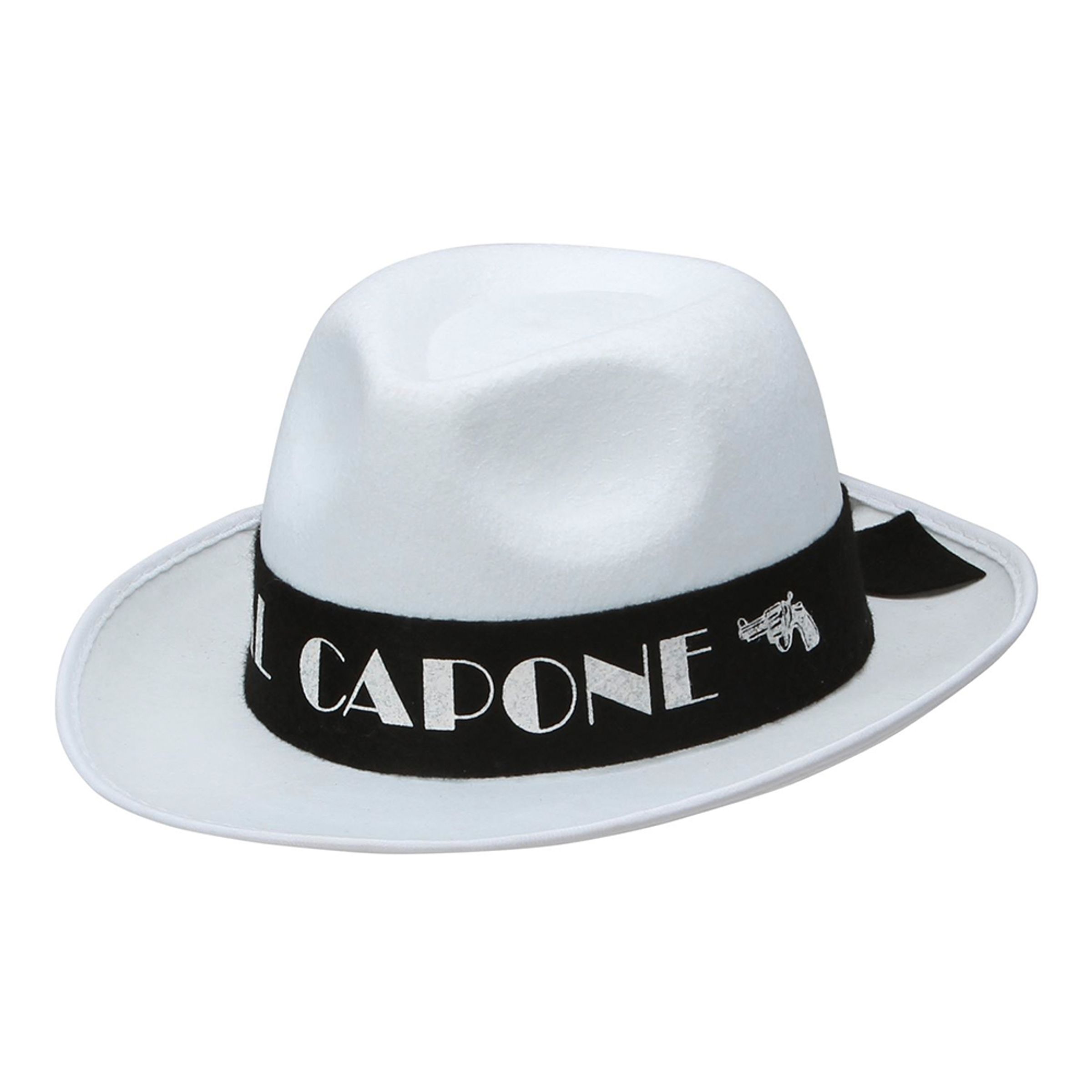 Läs mer om Al Capone Vit Gangsterhatt - One size