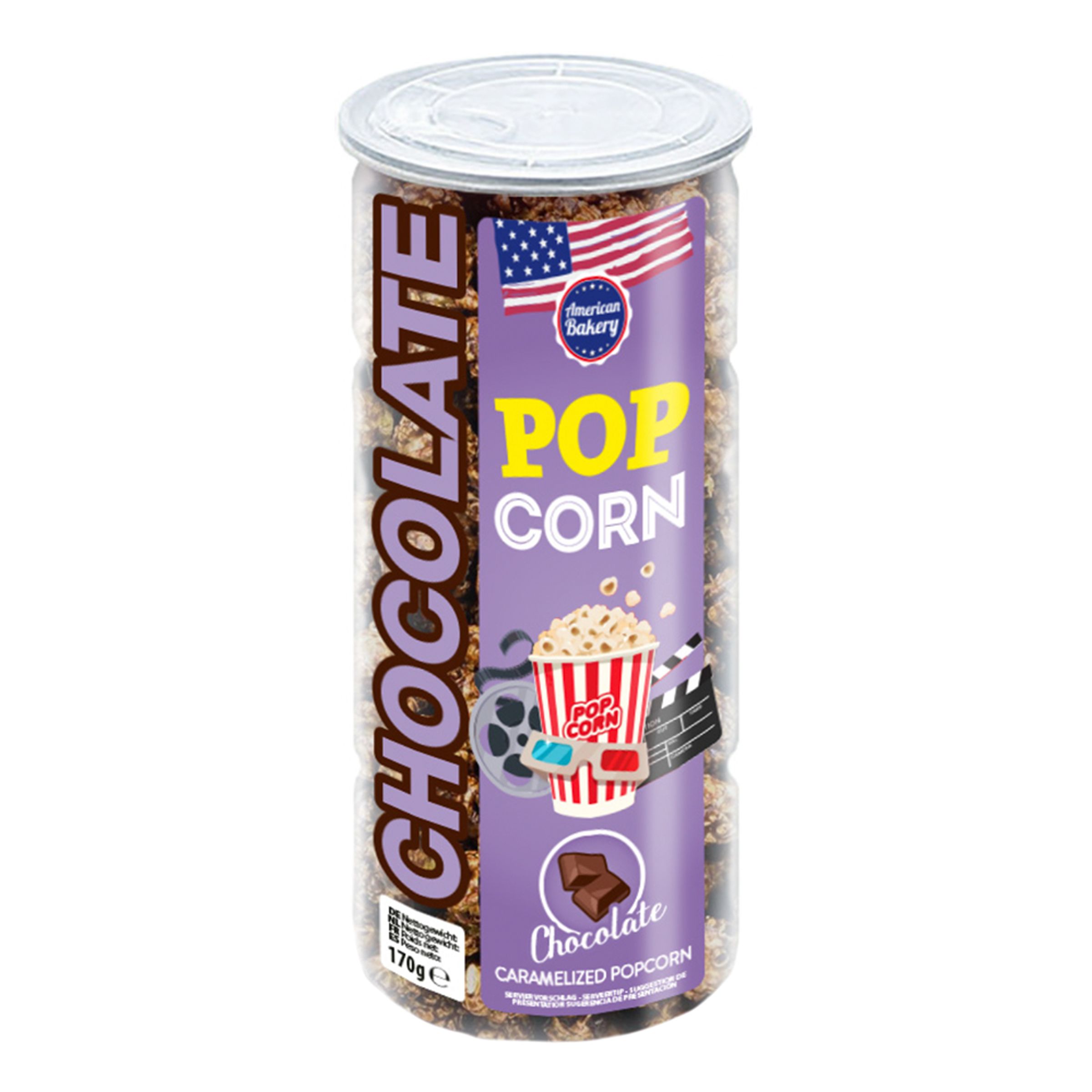 Läs mer om American Bakery Chocolate Popcorn - 170 gram
