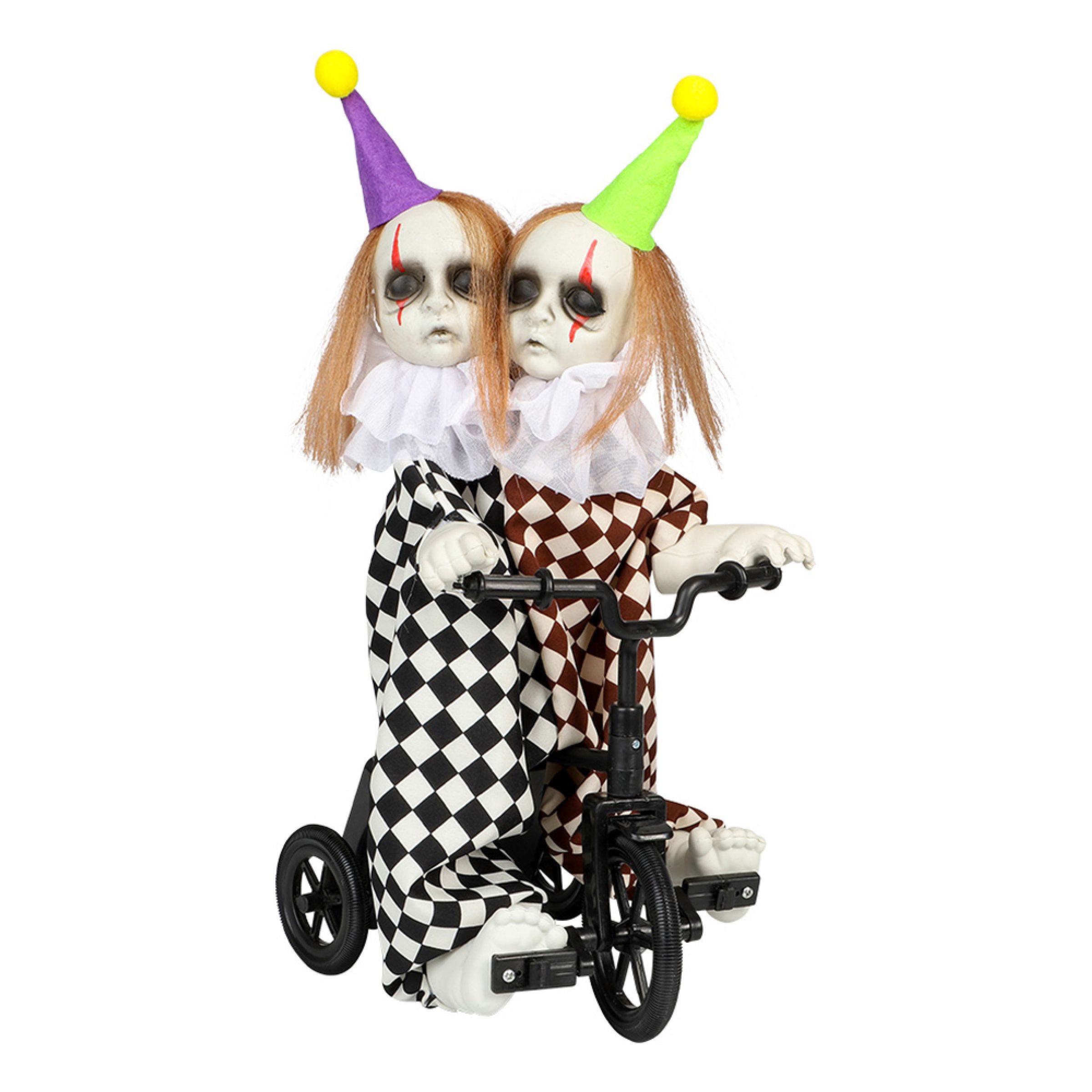Animerad Siamesisk Clown på Cykel Prop | Hem - Maskerad - Dekor & Rekvisita - Props | Party Outlet
