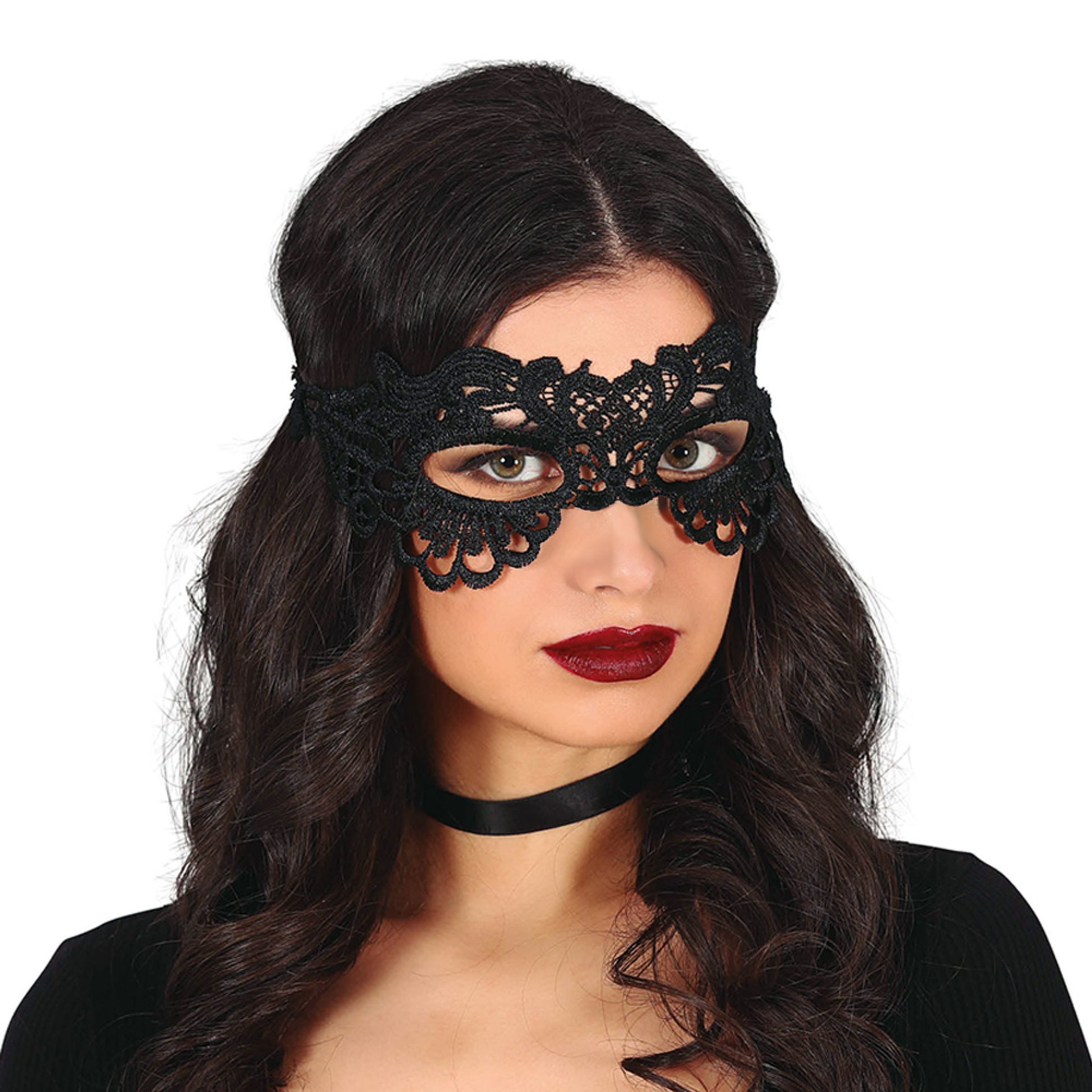 Ansiktsmask Spets Svart - One size | Hem - Maskerad - Masker - Vuxenmasker | Maskeradspecialisten