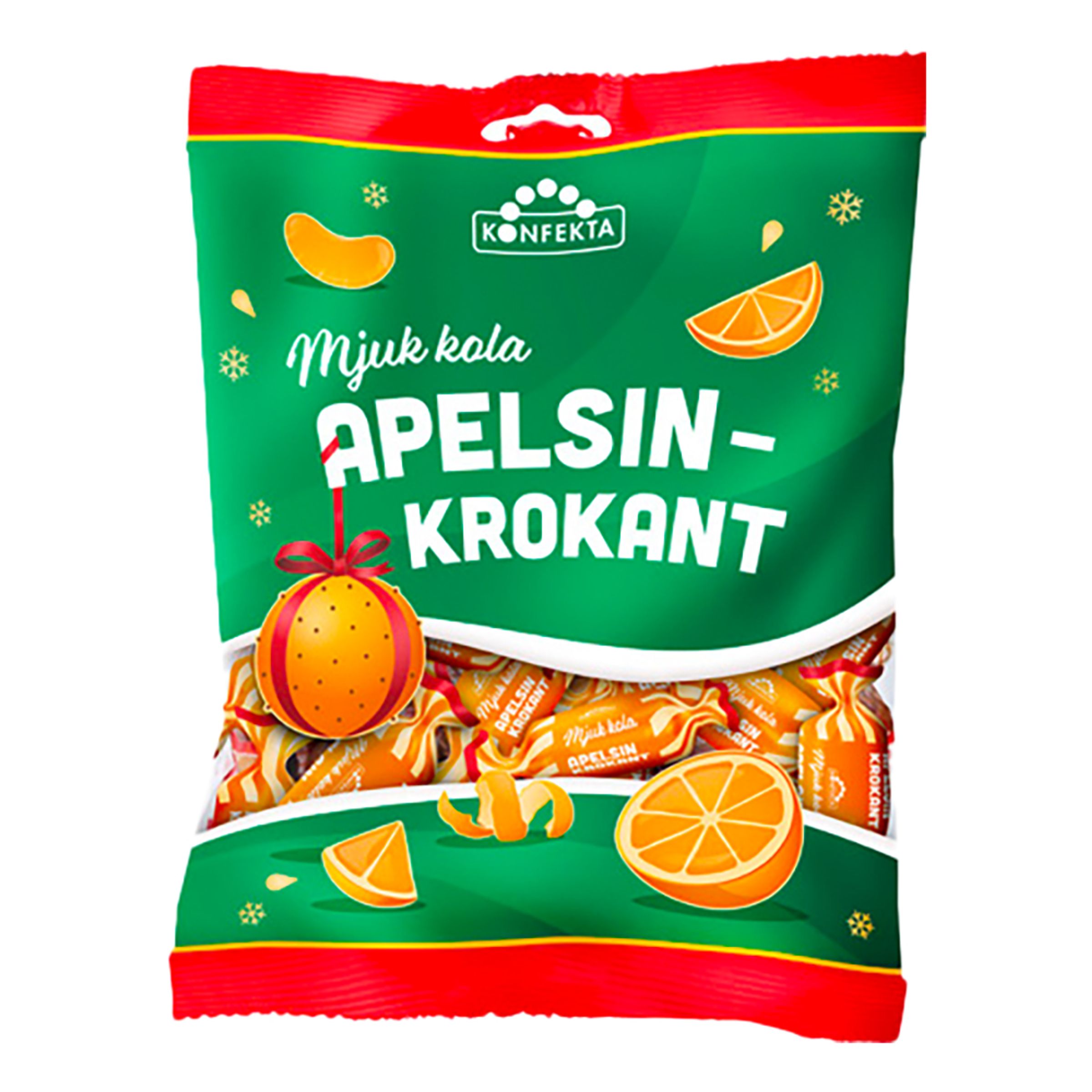 Apelsinkrokantkola i Påse - 200 gram